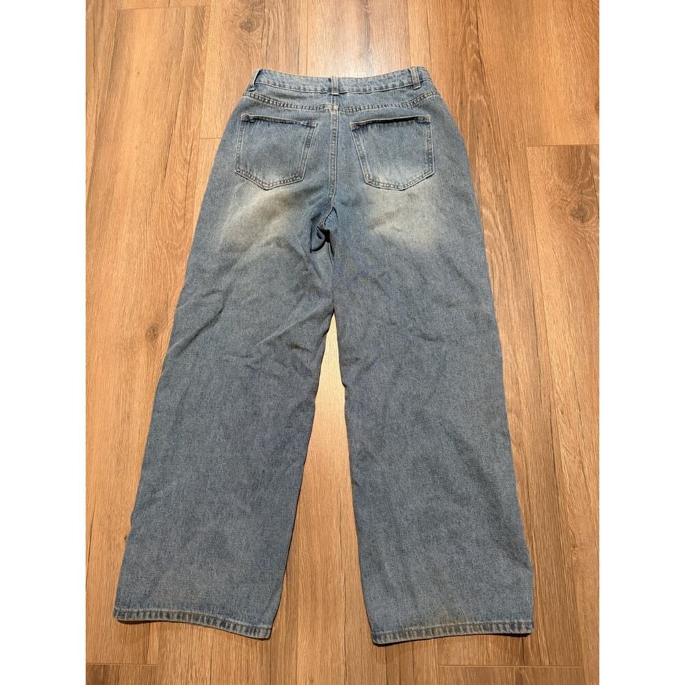 Dazy Wide Leg High Rise Medium Wash Denim Jeans Women’s Medium - Picture 6 of 7